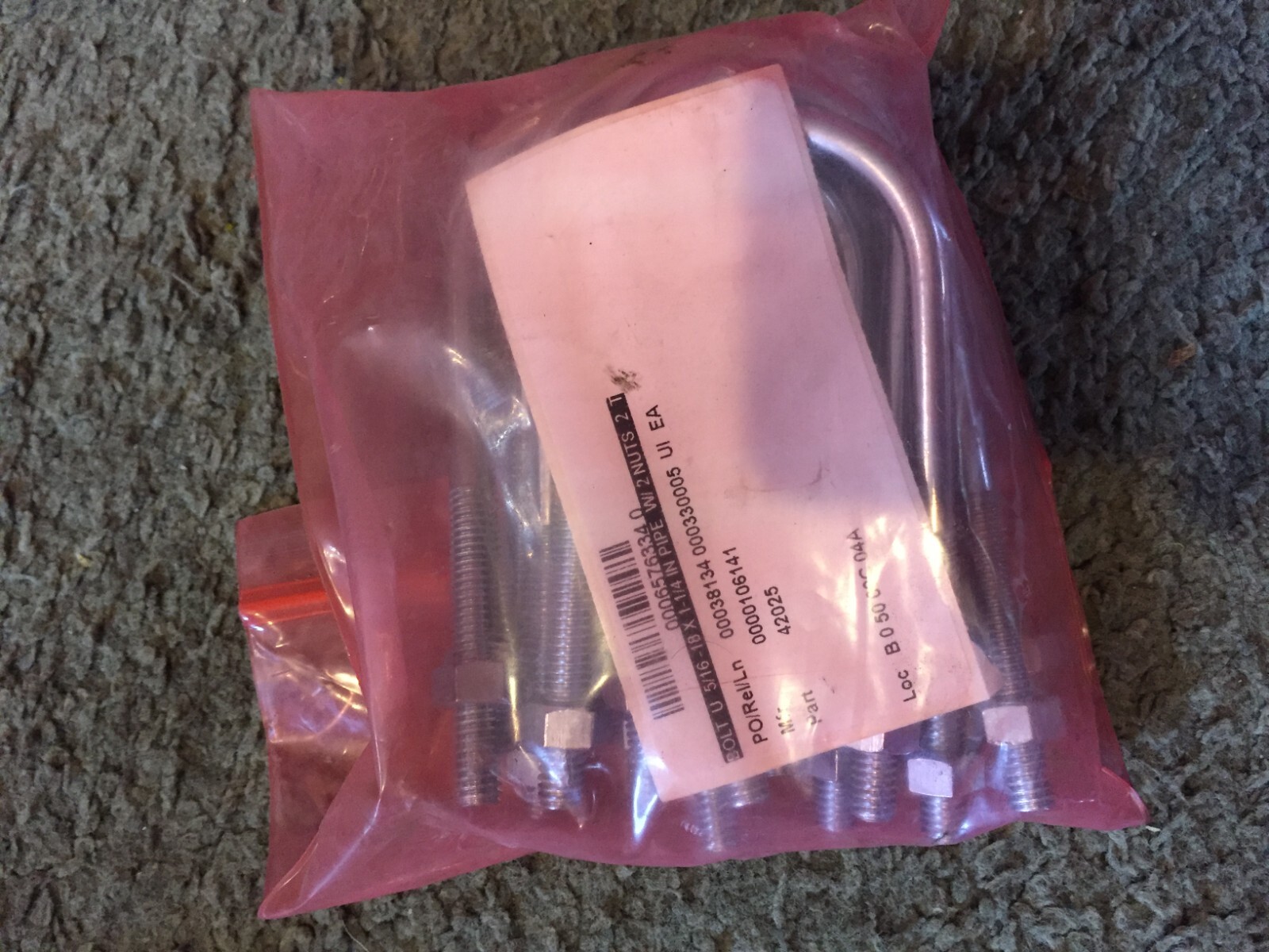 NEW LOT of 10 McMasters U Bolt Clamp trailer Boat 5/16″ x 1-1/4″ w/ nuts # 42025