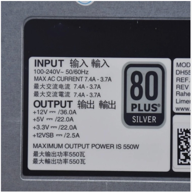 For DELL R520 T420 550W power supply 096R8Y DH550E-S1 DPS-550PB F550E-S0