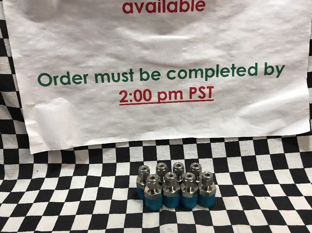 8x SWAGELOK MALE CONNECTOR 1/4” T x 1/2” NPT, SS-400-1-8, Shipsameday #1222A6