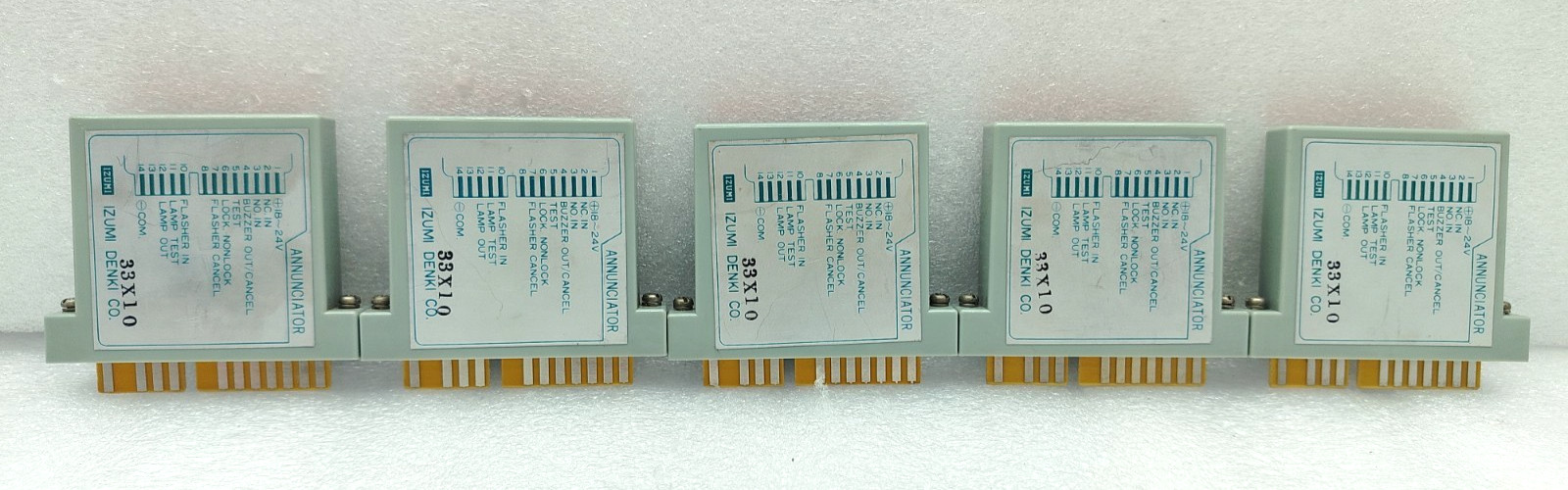 IZUMI DENKI IZ-ALARM ANKC-113Z 33X10 ANNUNCIATOR LOT OF 5 PCS USED FAST SHIPPING