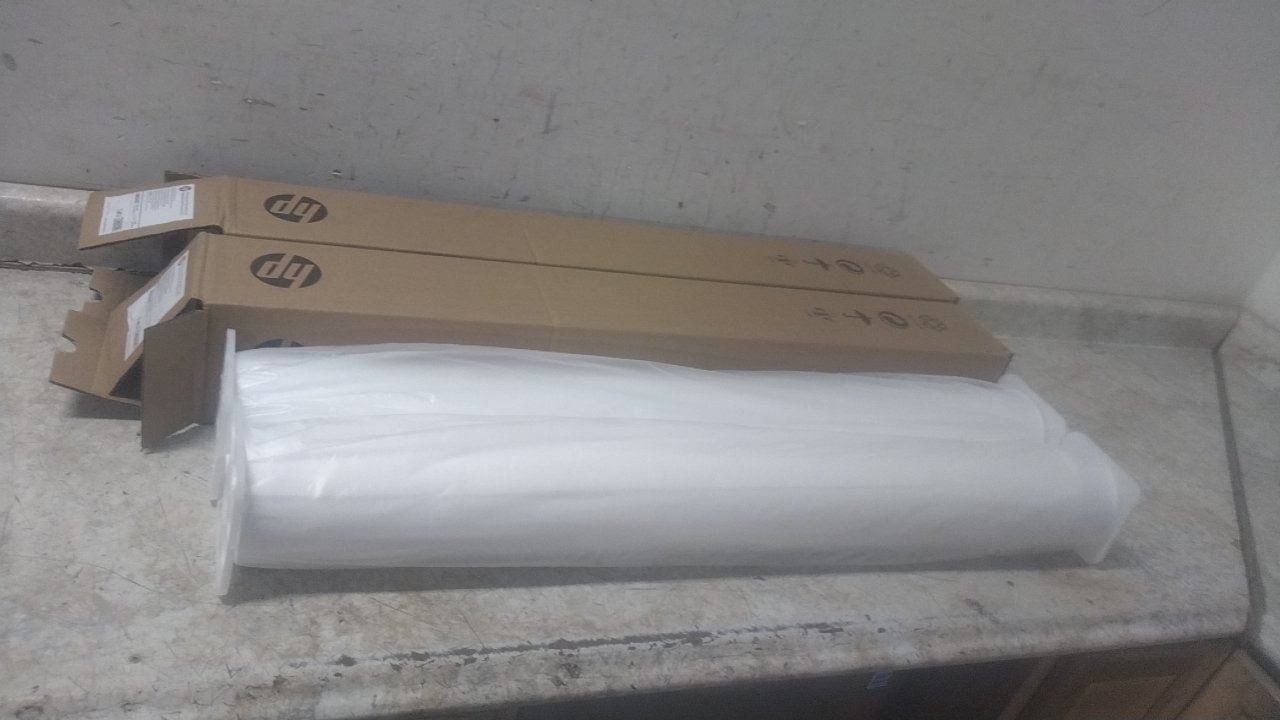 HP CH023A 2 Pk 36 In Width 100 Ft Length White Paper Roll