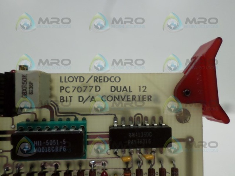 LLOYD CONTROLS REDCO PC7077D DUAL 12 BIT D/A CONVERTER UNMP