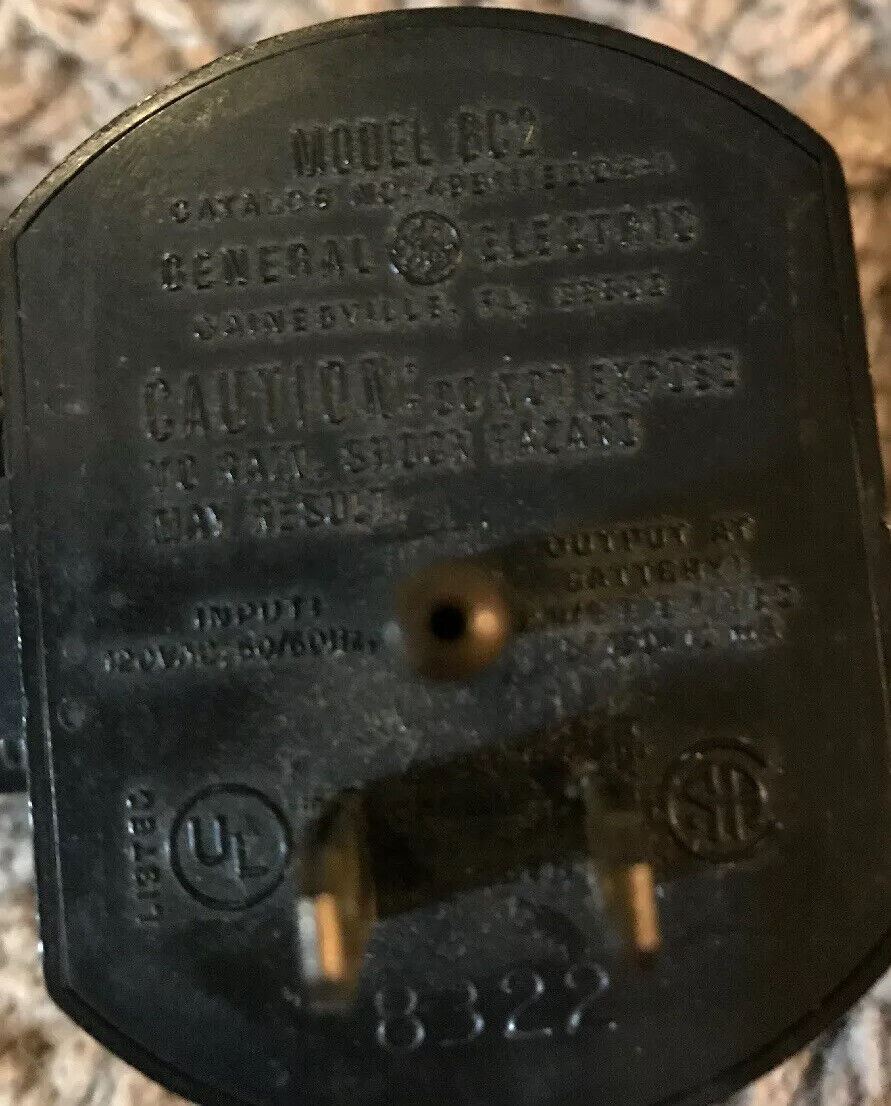 General Electric Model BC2 Double Charger 49B111ED04-1 with AA Charging Piece