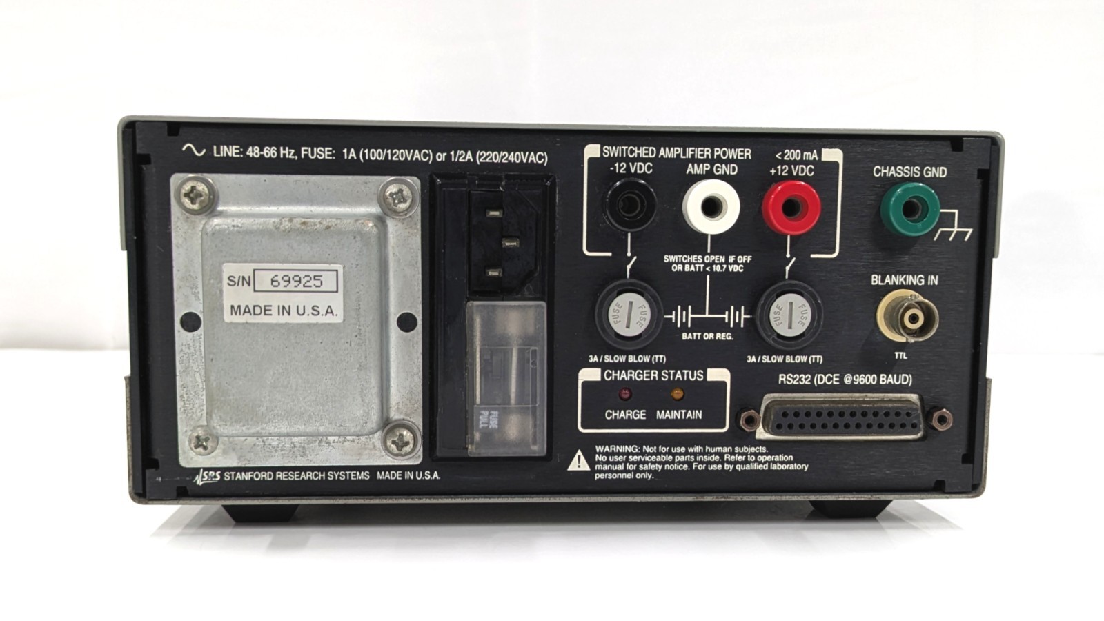 SR560 [Operation Tested] Low Noise Voltage Preamplifier SRS S/N:69925