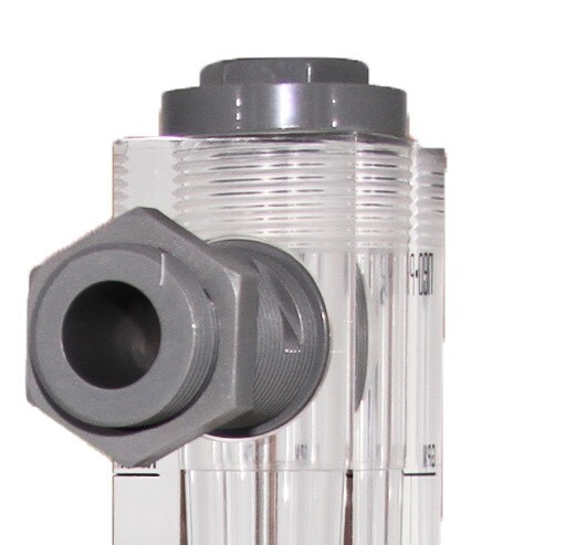 Neo-Pure Adjustable Panel Mount Flowmeter 2-10GPM 3/4″ MNPT
