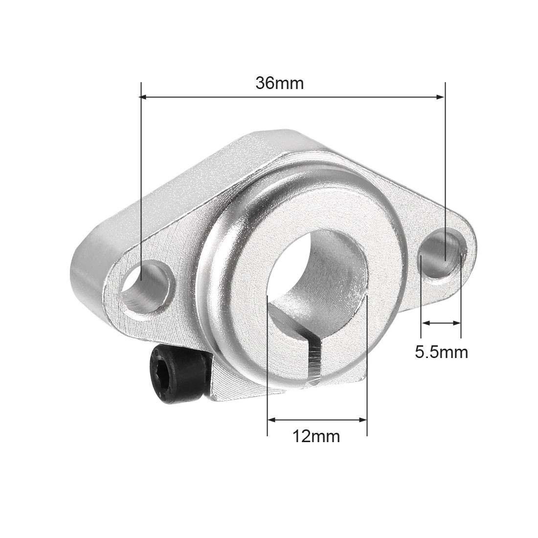 4X SHF12 Linear Motion Rail Clamping Rod Rail Guide Support for 12mm Dia Shaft