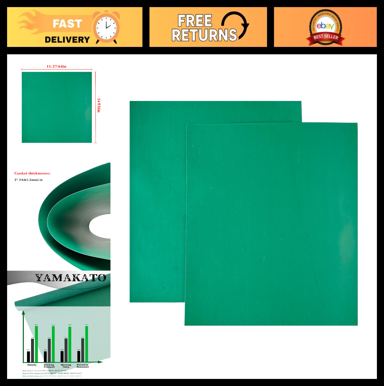 0.8mm Non-Asbestos Gasket Material Sheet – Fuel Resistant for Small Engine DIY S
