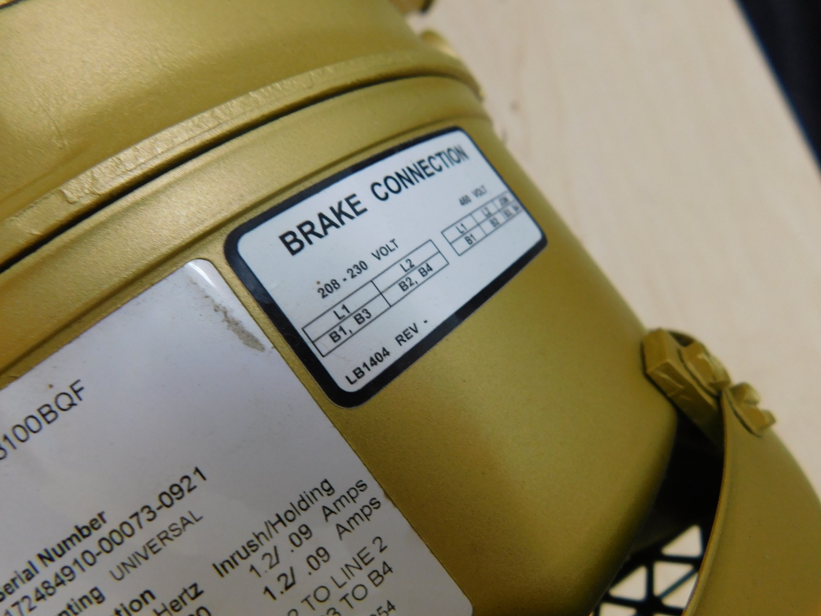BALDOR CEBM3554T 105603100BQF 230/460V – 4.4/2/2 Amps Super E Motor + Stearns