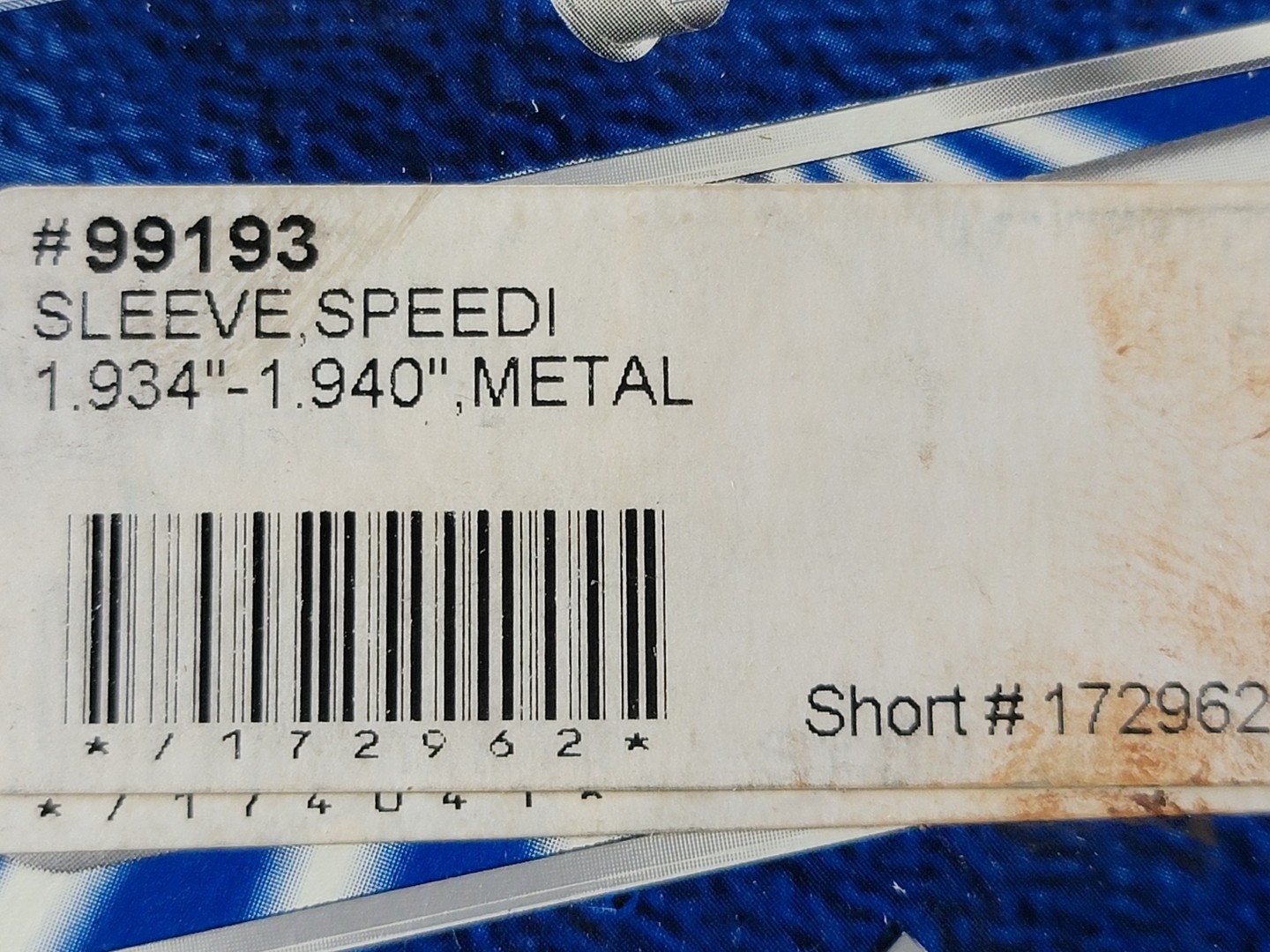 SURPLUS NEW 99193 Speedi Sleeve 99138, 1.934″-1.940″ ID, Metal – Shafts &