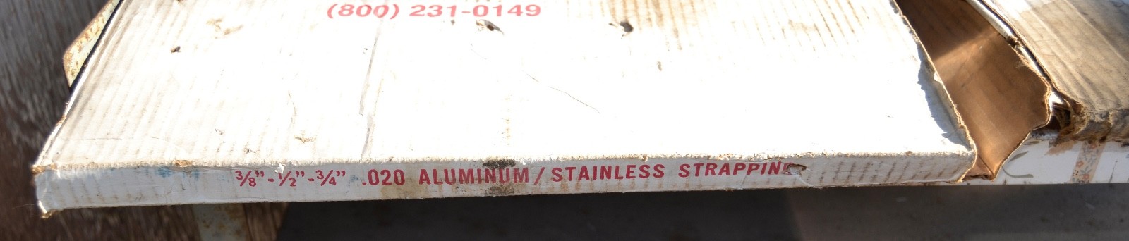 2 Partial Boxes RPR PRODUCTS Aluminum Strapping 3/4″ 15# .020 Hundreds of Feet