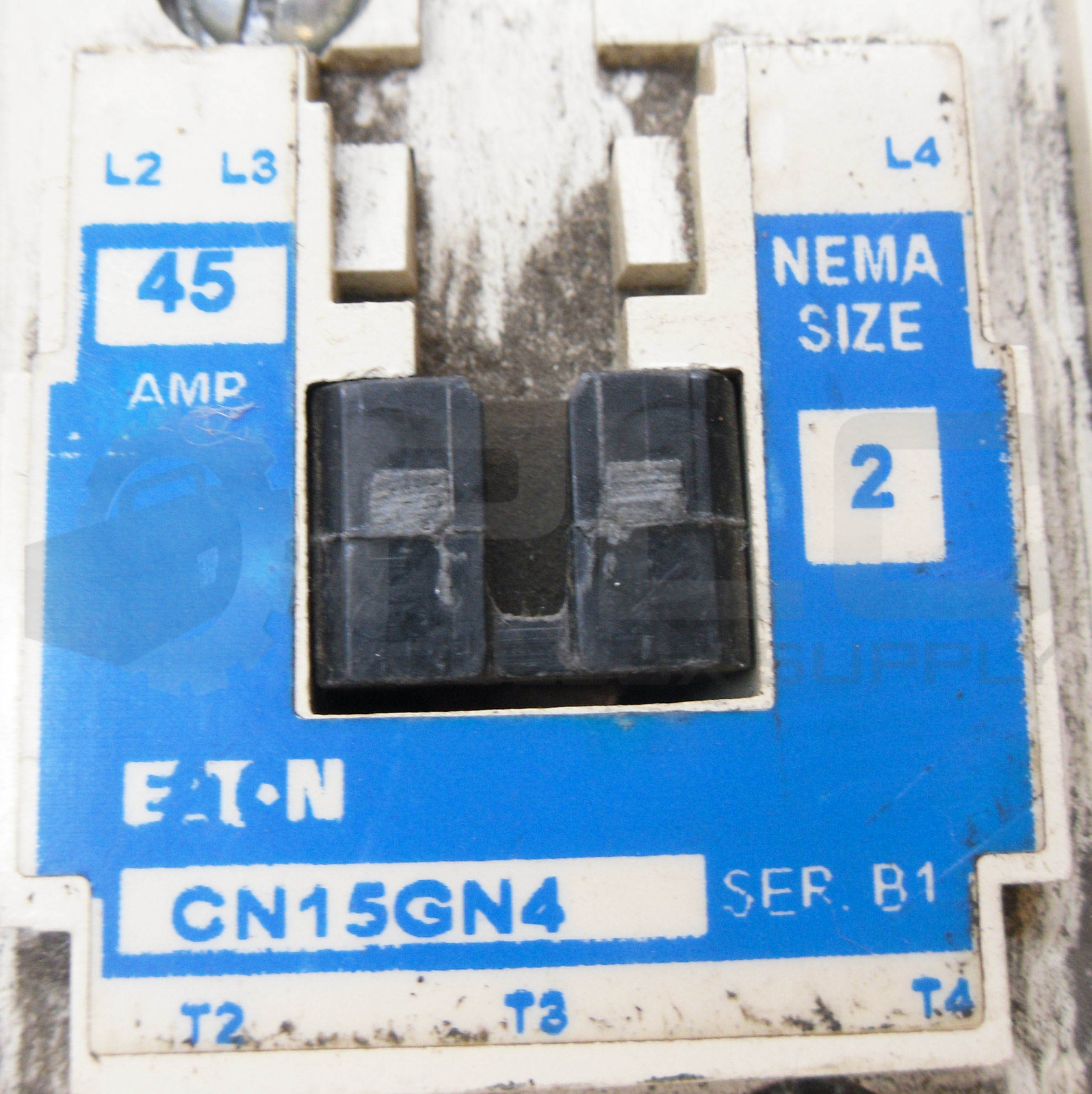 EATON CN15GN4 /B1 CONTACTOR 45A SIZE 2 W/ C320KGS1 /A2 AUXILIARY CONTACT