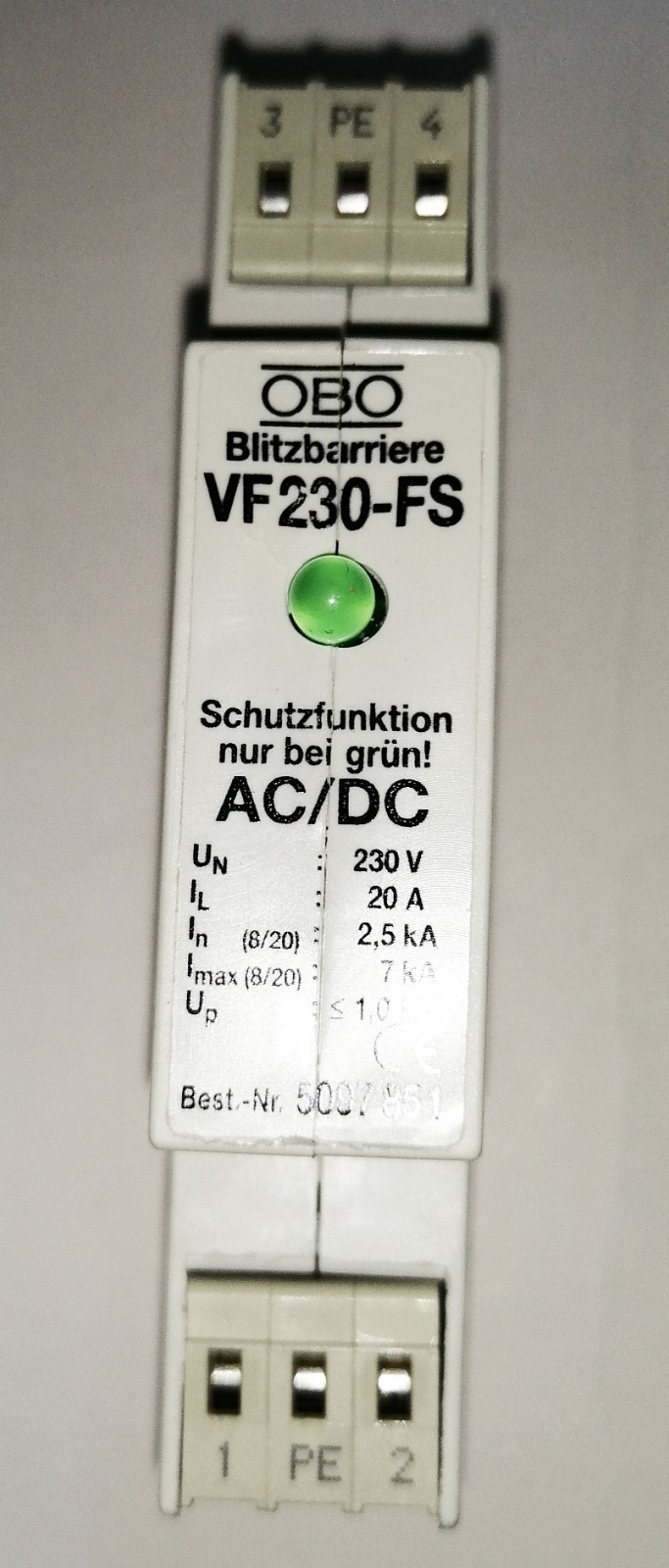 OBO Blitzbarriere VF 230-AC/DC-FS Overvoltage Protector