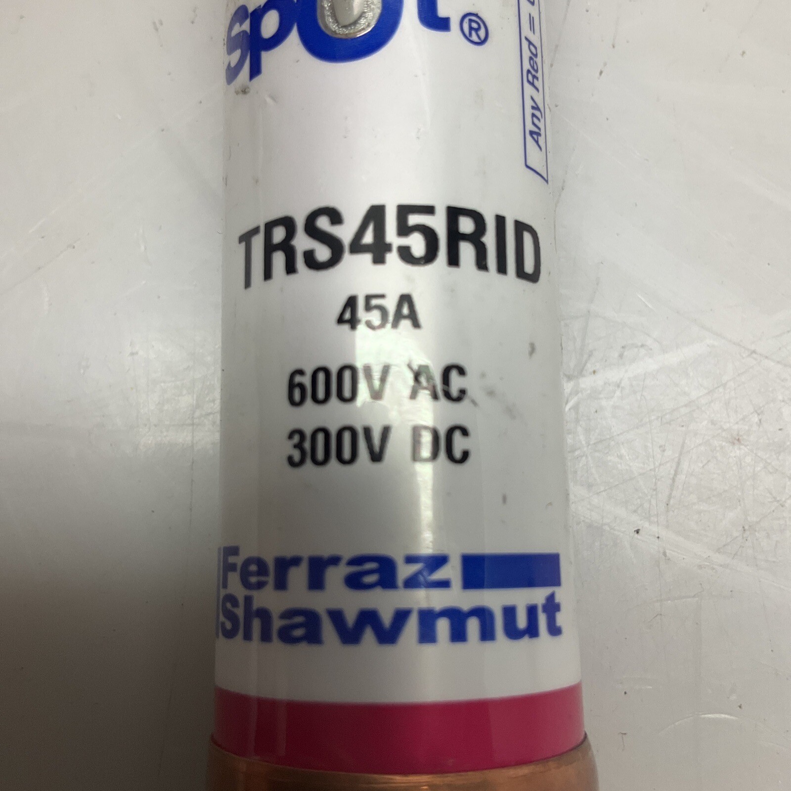 Ferraz Trionic TRS45RID Dual Element Time Delay 45A 600V AC 300V DC Fuse