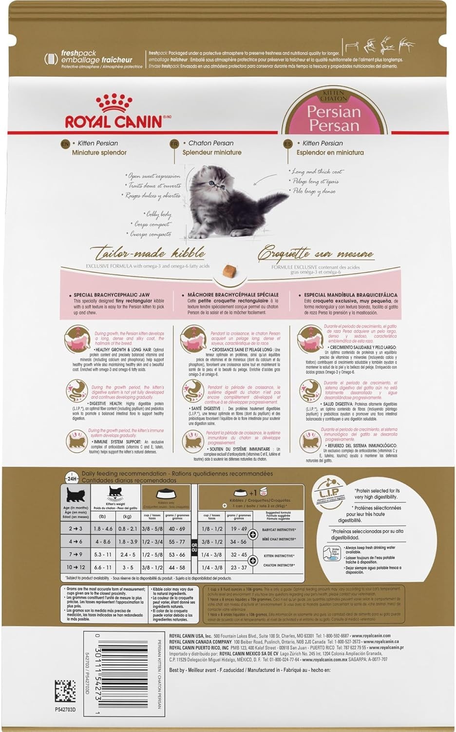 Royal Canin Feline Breed Nutrition Persian Kitten Dry Cat Food, 3 lbs