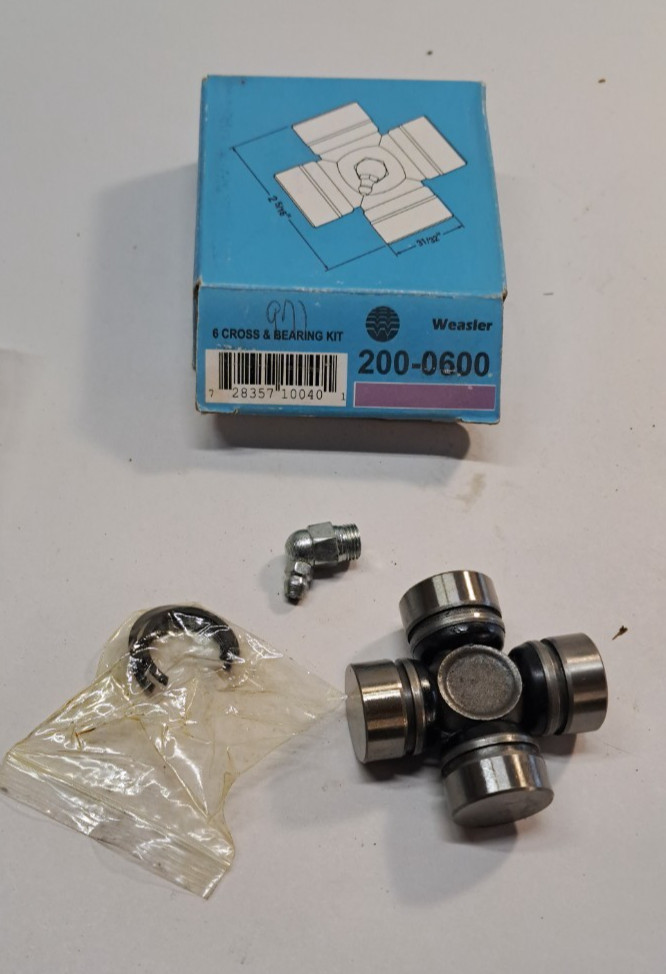 Weasler 6R Universal Joint Cross & Bearing Kit 200-0600 Sealed ~ Gravely 12134
