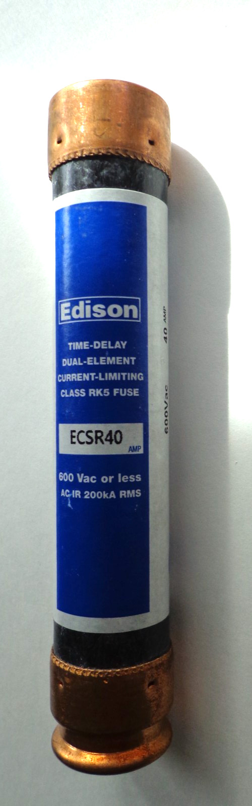 Edison ECSR40 Time Delay Dual Element Fuse, 40 Amp, Class RK5, New!!