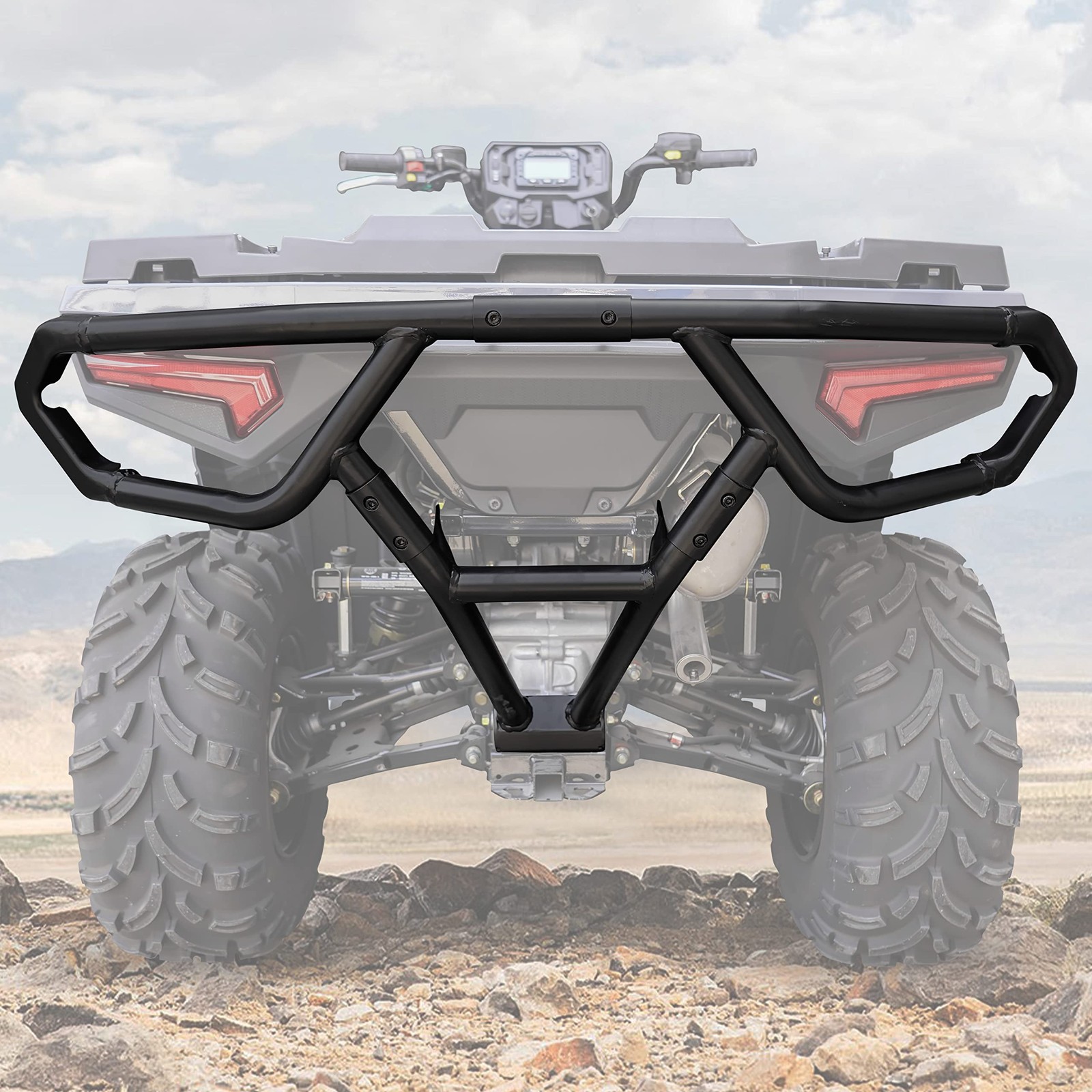 KATIMOTO Rear Bumper Guard for Polaris Sportsman 450 570 21-25, Rear Steel Tu…