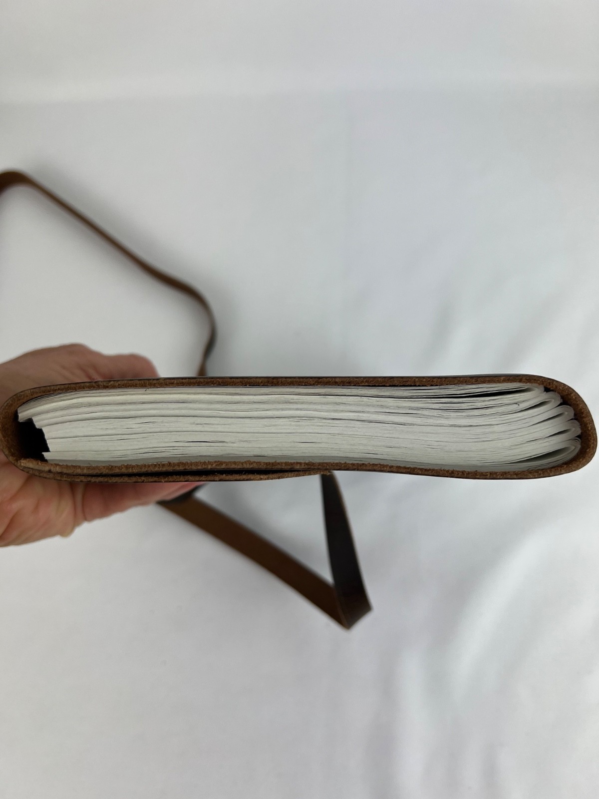 Leather Bound Journal w/Flap & Strap Closure 100 Antique Paper Tied Sheets