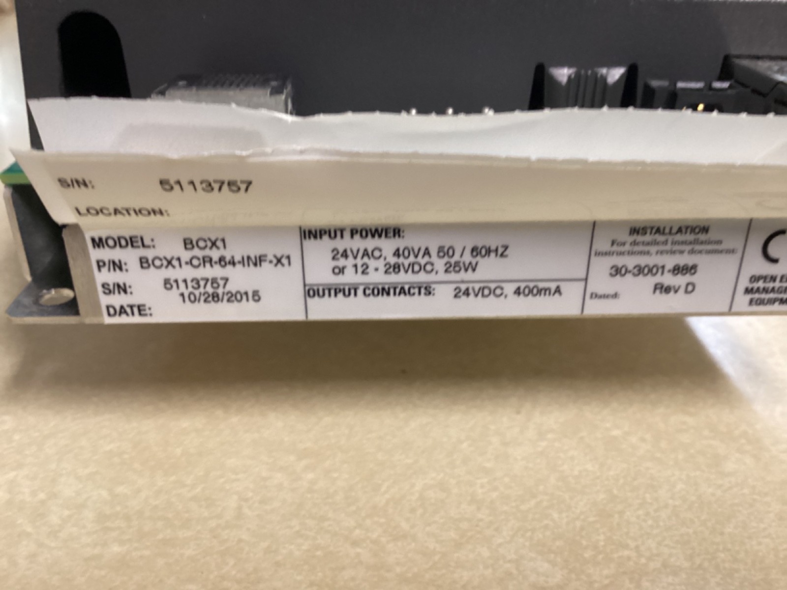 SCHNEIDER ELECTRIC Andover Continuum bCX1 – Model: CX9640 (USED)