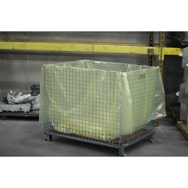 1 ROLL – 35 Bags Zerust ICT Poly VCI Ferrous Metal Gusset Bags 58″ x 48″ x 90″