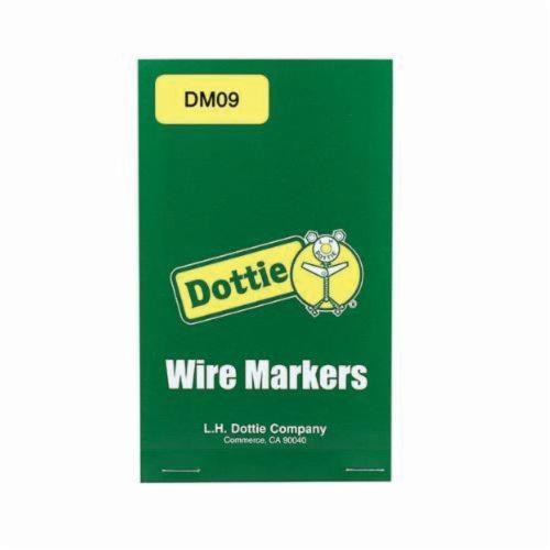 LH Dottie DM09 0-9 Vinyl Cloth Wire Marker Book -40 To +250 DEG F