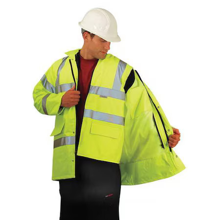 Occunomix Lux-Tjfs-Y5x Men’s Jacket, 100% Polyester, Yellow, 5Xl