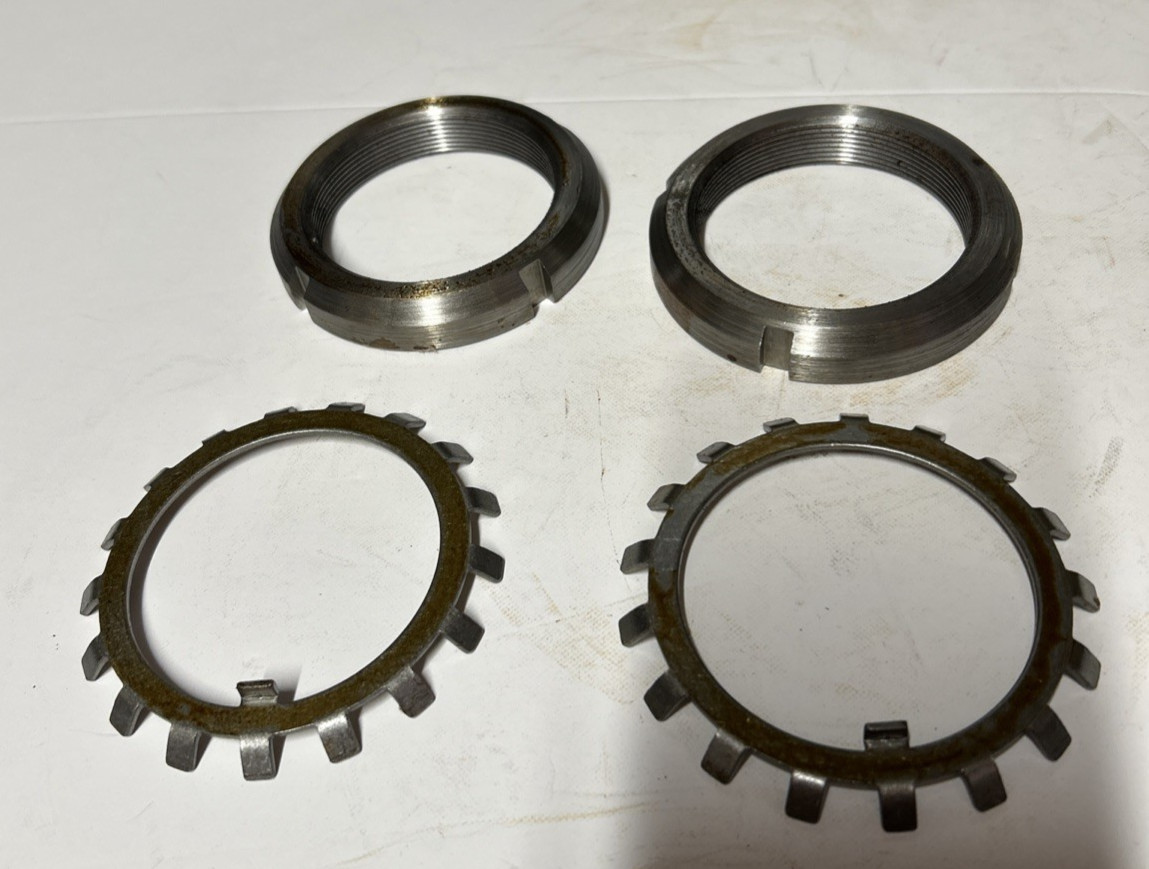Lot of 2 N-12 Lock Nuts With 2 W-12 Washers