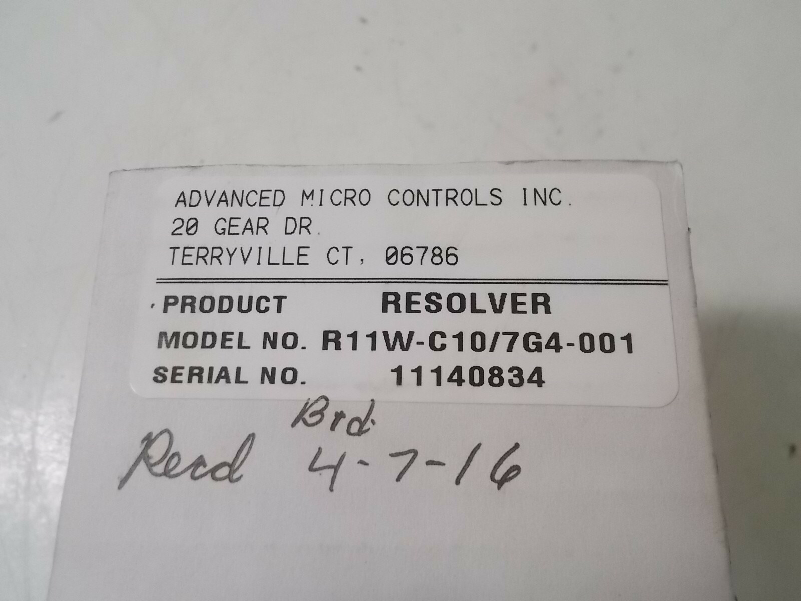 NIB Advanced Micro Controls R11W-C10/7G4-001 Resolver