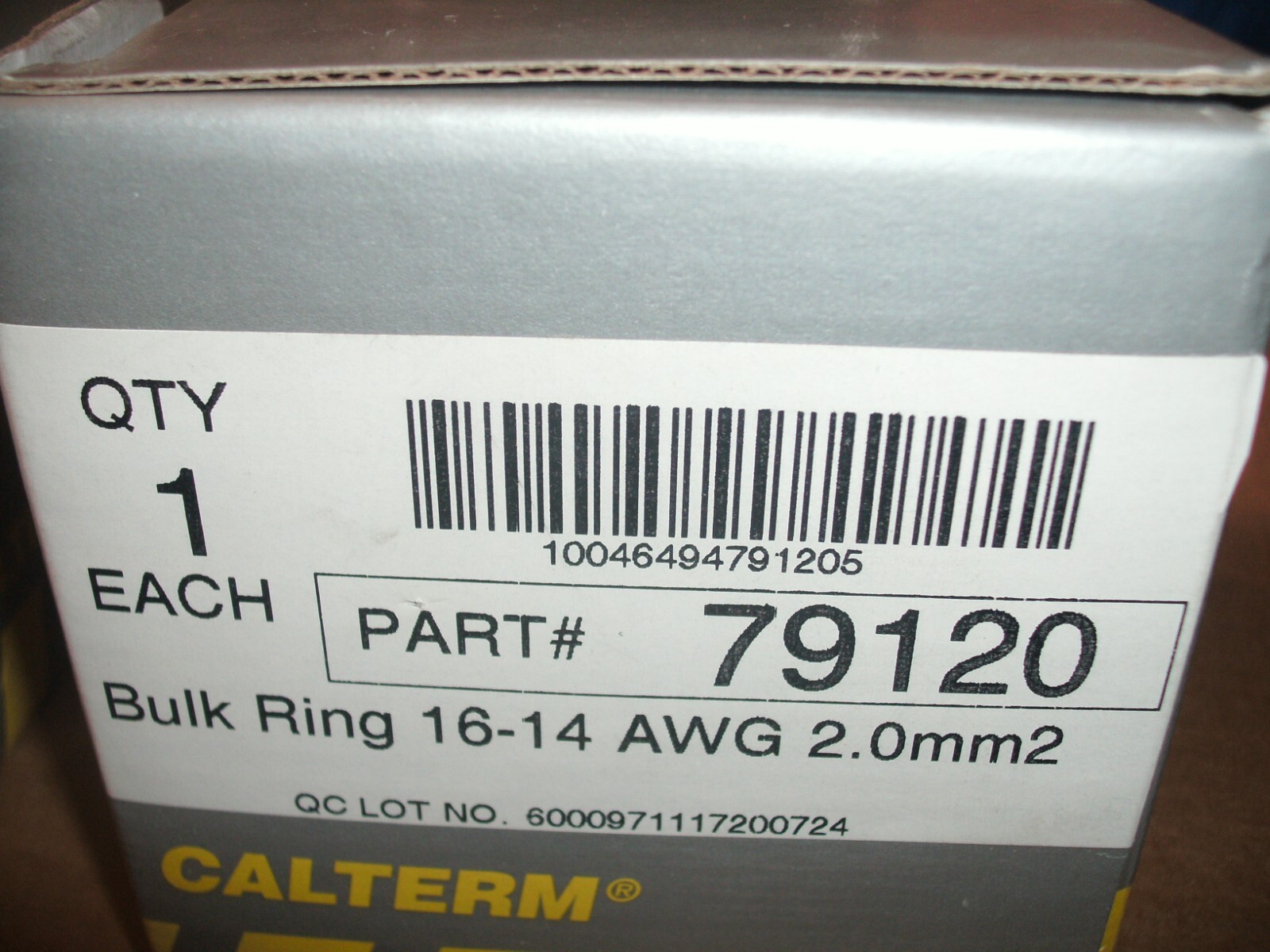 1000 – CALTERM 79120 16-14 AWG 5/16″ BLUE VINYL INSULATED RING TERMINAL
