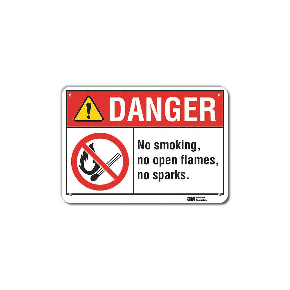 LYLE LCU4-0136-RA_10x7 No Smoking Sign,7 in x 10 in,Aluminum 48WN79
