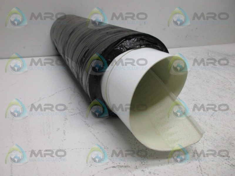 L.M.ROBBINS E4/2UO/U2 WHITE FDA 18″W 18.5FT CONVEYOR BELT NSNP