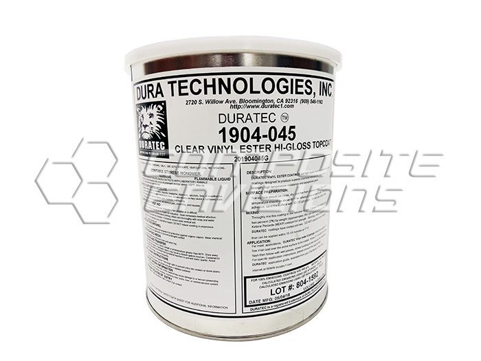 1904-045 Duratec Clear Vinyl Ester Topcoat – 1 Gal