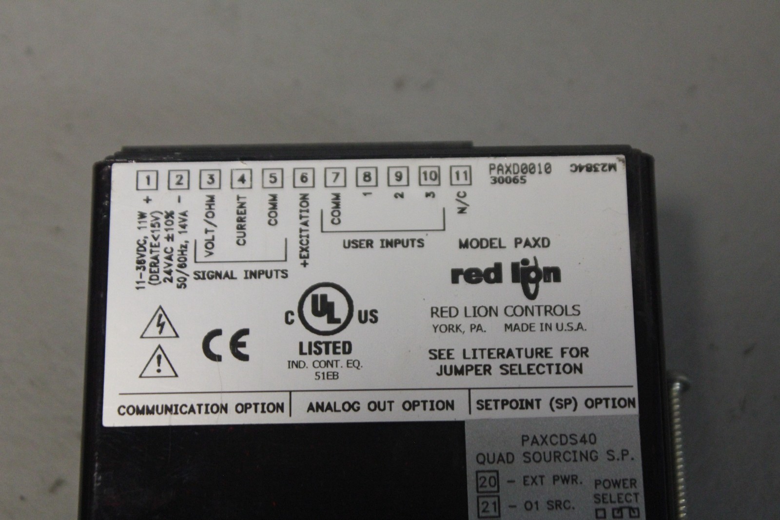 RED LION PAXD DIGITAL PANEL METER PAXD0010