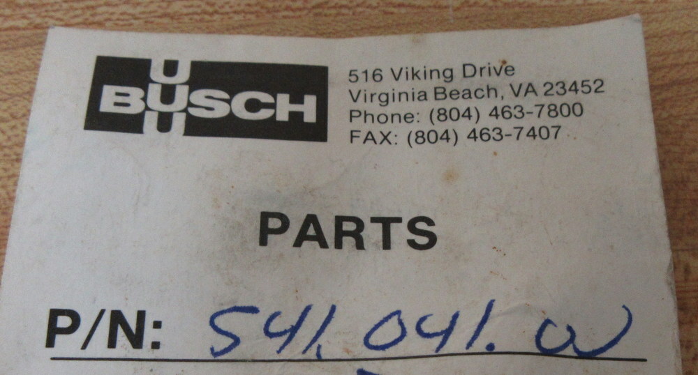 Busch 541.041.00 Valve Exhaust 54104100