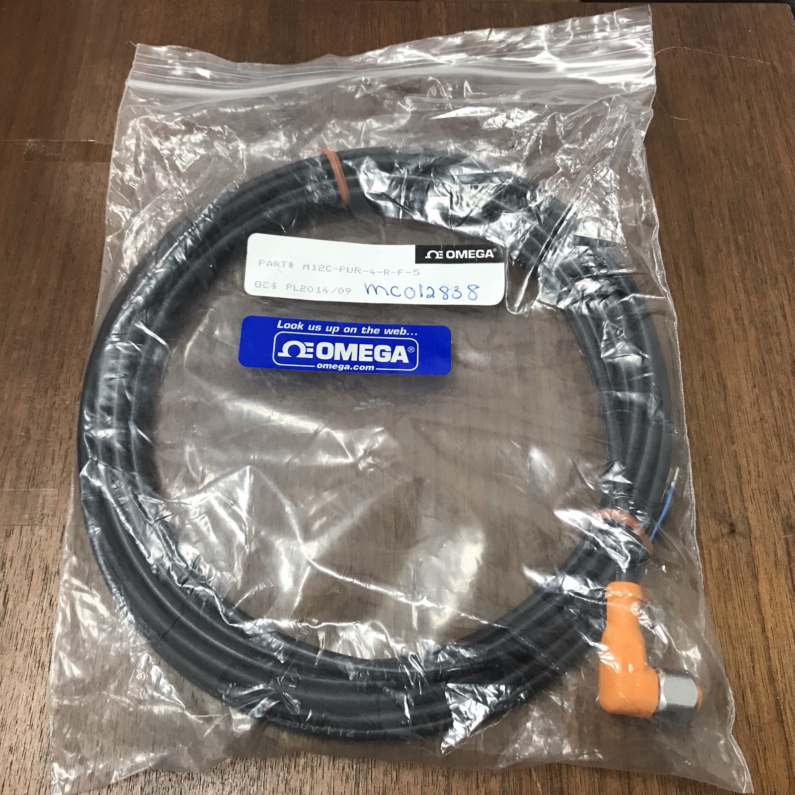 OMEGA M12C-PUR-4-R-F-5 Cable Cord M12 Angle ~New~