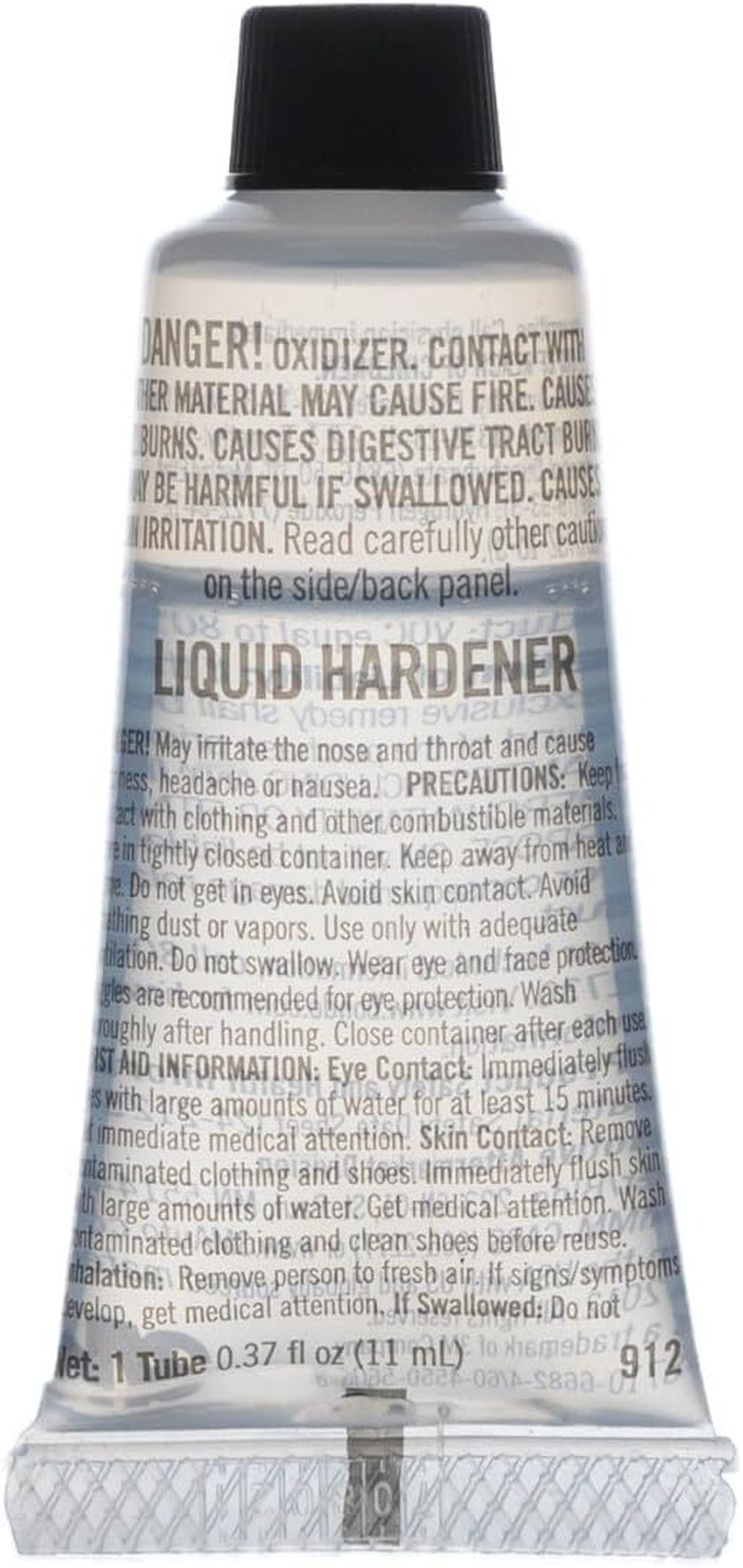 Bondo Liquid Hardener 1 Tube 0.37 Fl Oz., Use with Fiberglass Resin for Auto and