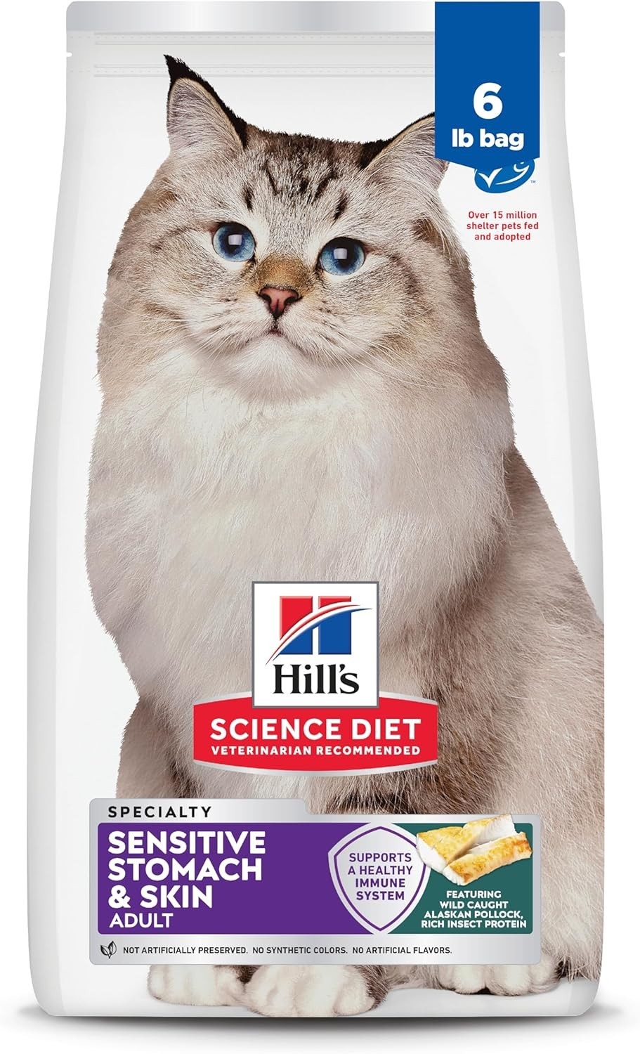 Hill’s Science Diet Sensitive Stomach Pollock Cat Food 6lb