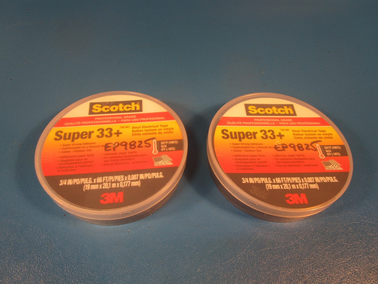 LOT OF 2 Scotch Super 33+, Vinyl Electrical Tape, Professional Grade Scotch