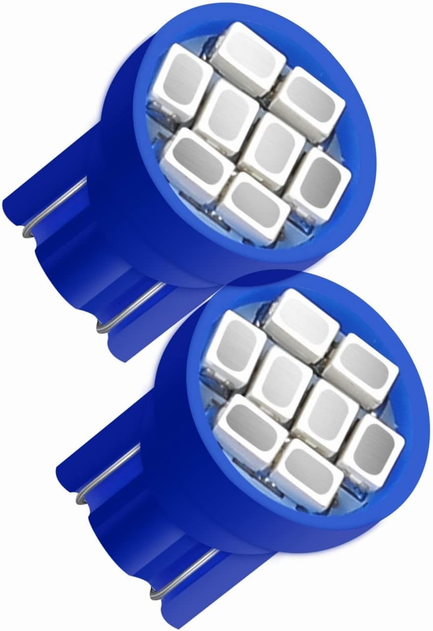T10 194 168 LED Instrument Gauge Cluster Dashboard Bulbs 10-Pack Blue