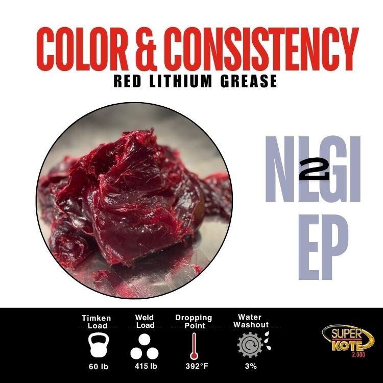 Red & Tacky Lithium Grease 360 gr Superkote 2000