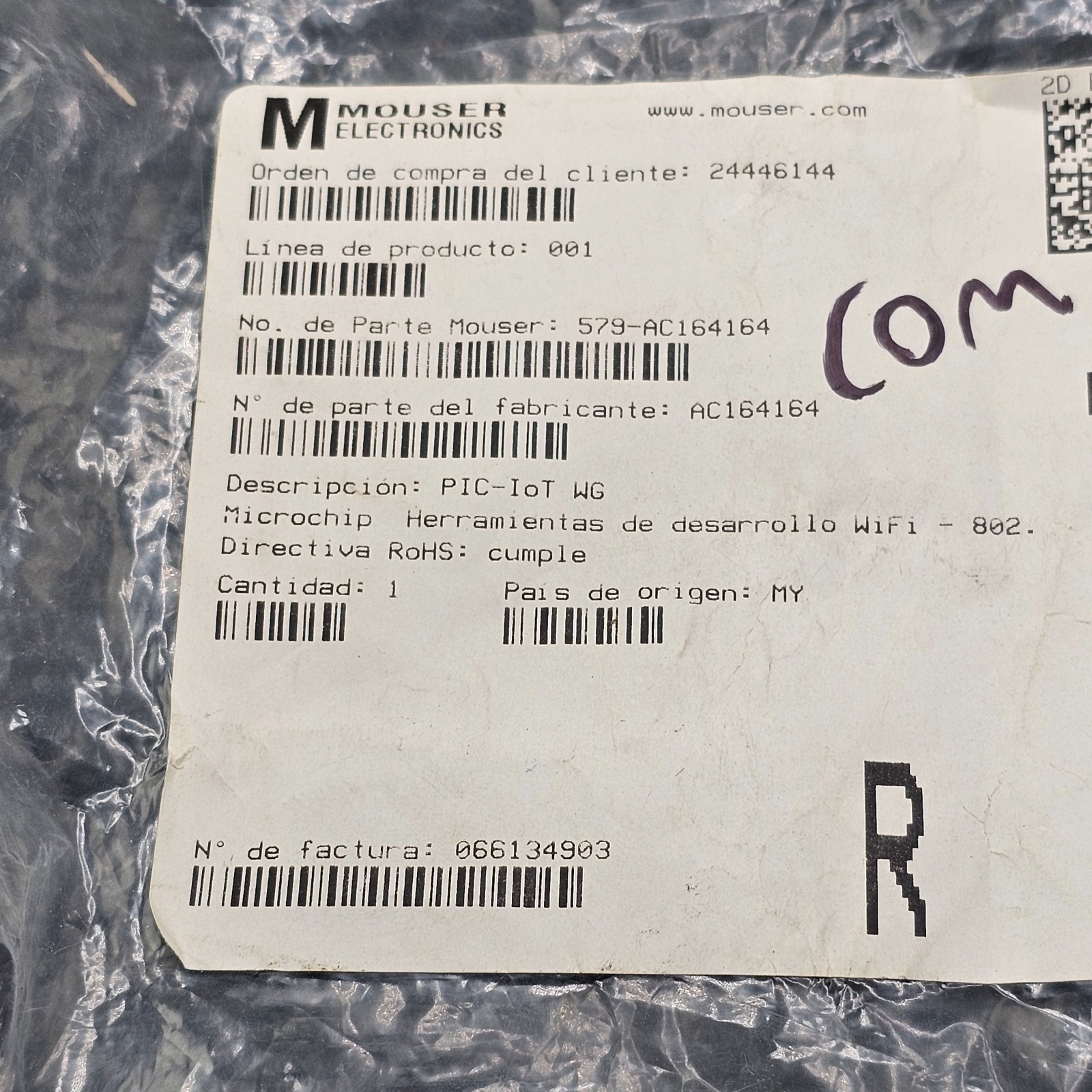 Microchip AC164164 PIC-IoT WG Development Tools