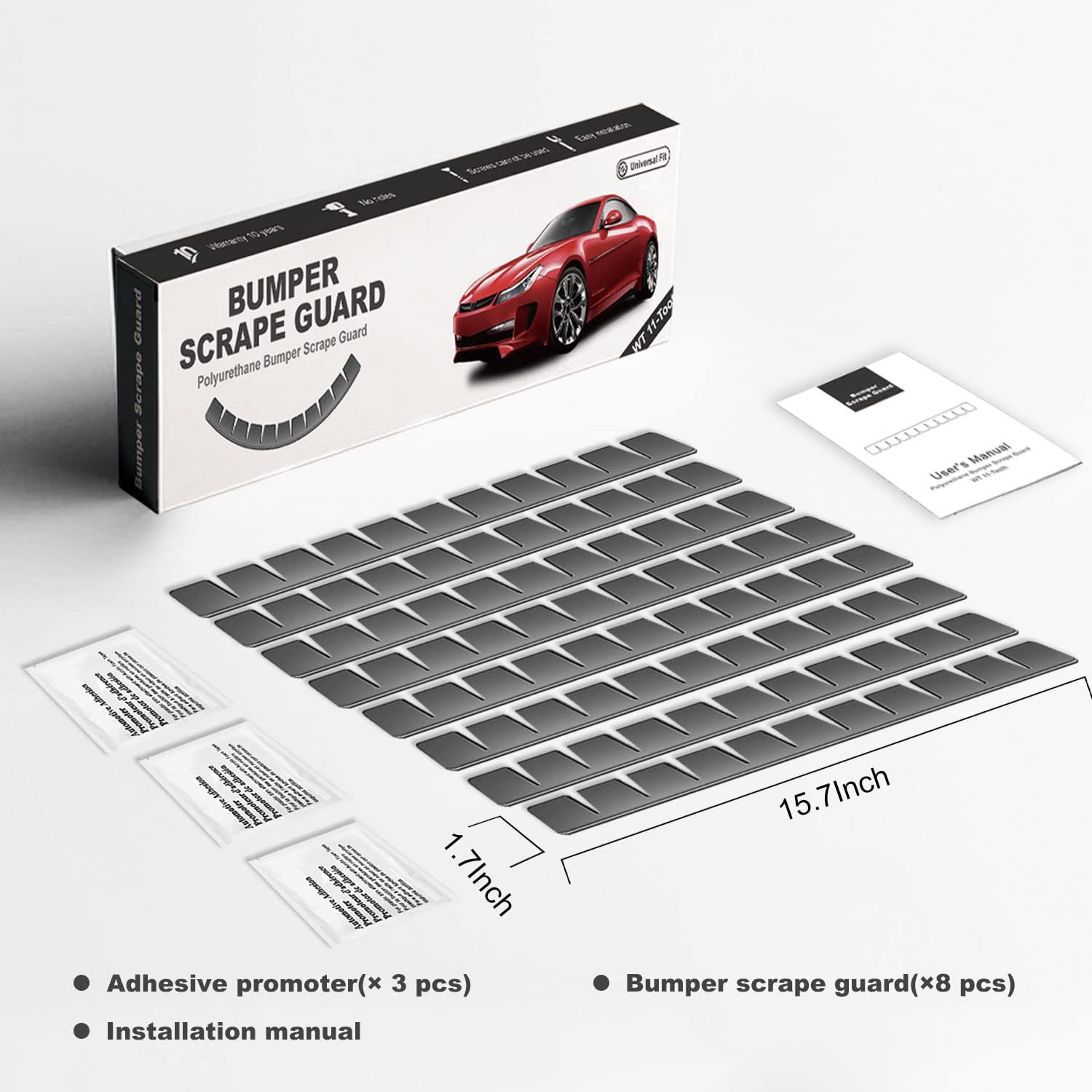 8 Pack Universal Bumper Guard – Anti-Scratch Protector for Cars & SUVs