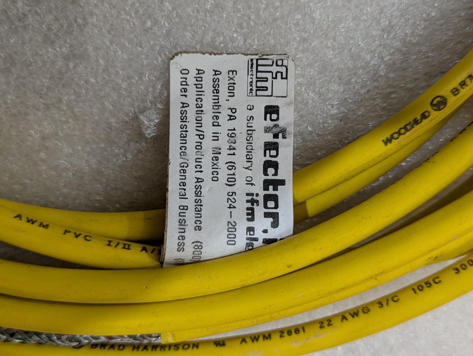 IFM Efector W80110 3-Wire Micro Style Sensor Cordset Cable Industrial OEM