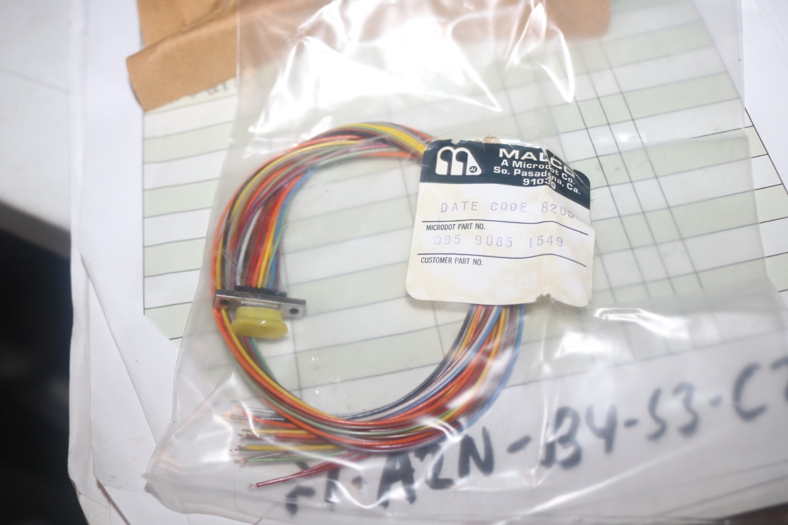 NOS USGI cable Pn 095-9085-1349 5995-01-068-8260 F-16