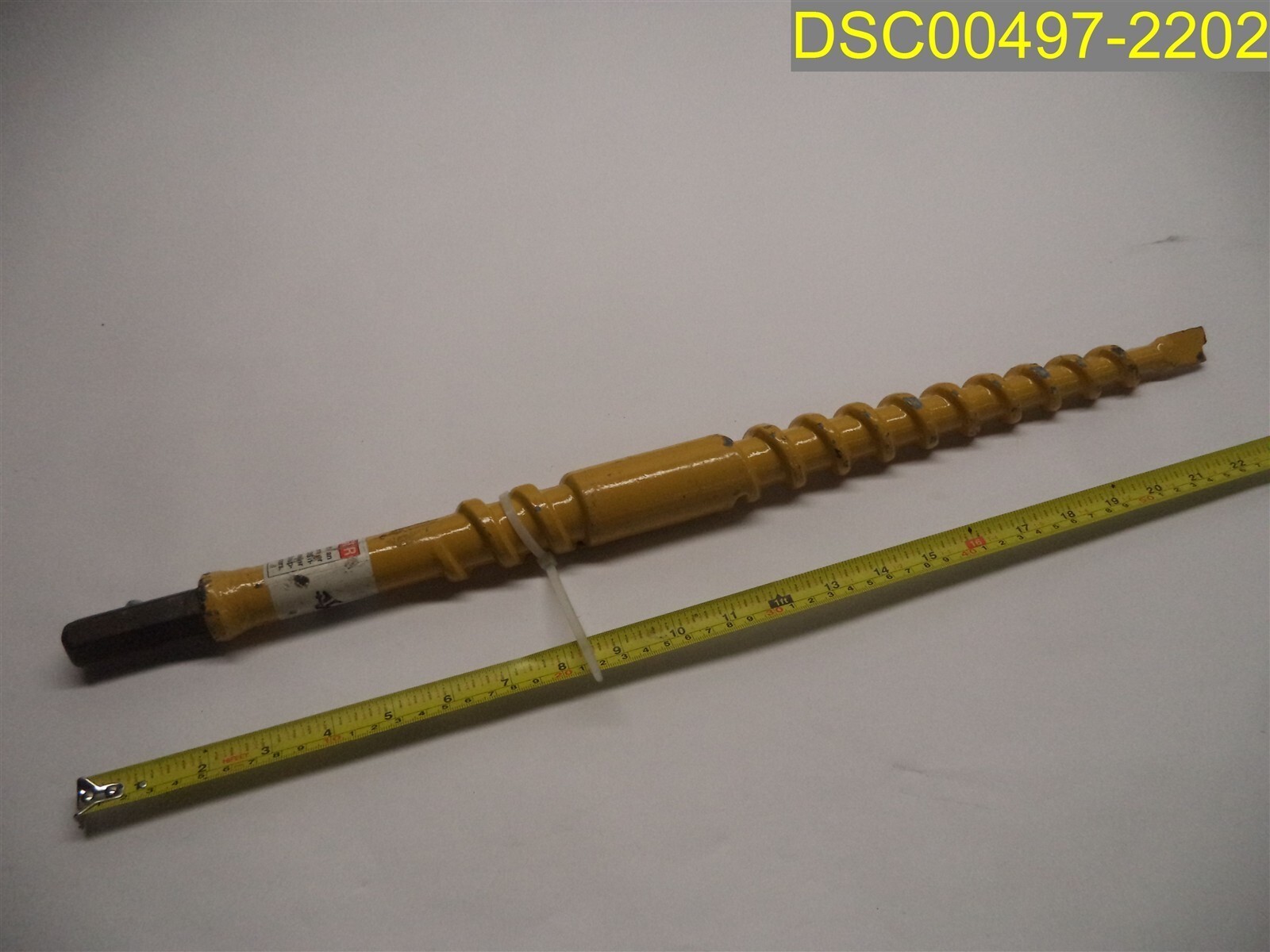 21 1/4″ (23 1/2″ overall) Drill Bit 3/4″ Hex Shaft, 1 3/8″ Max Diameter
