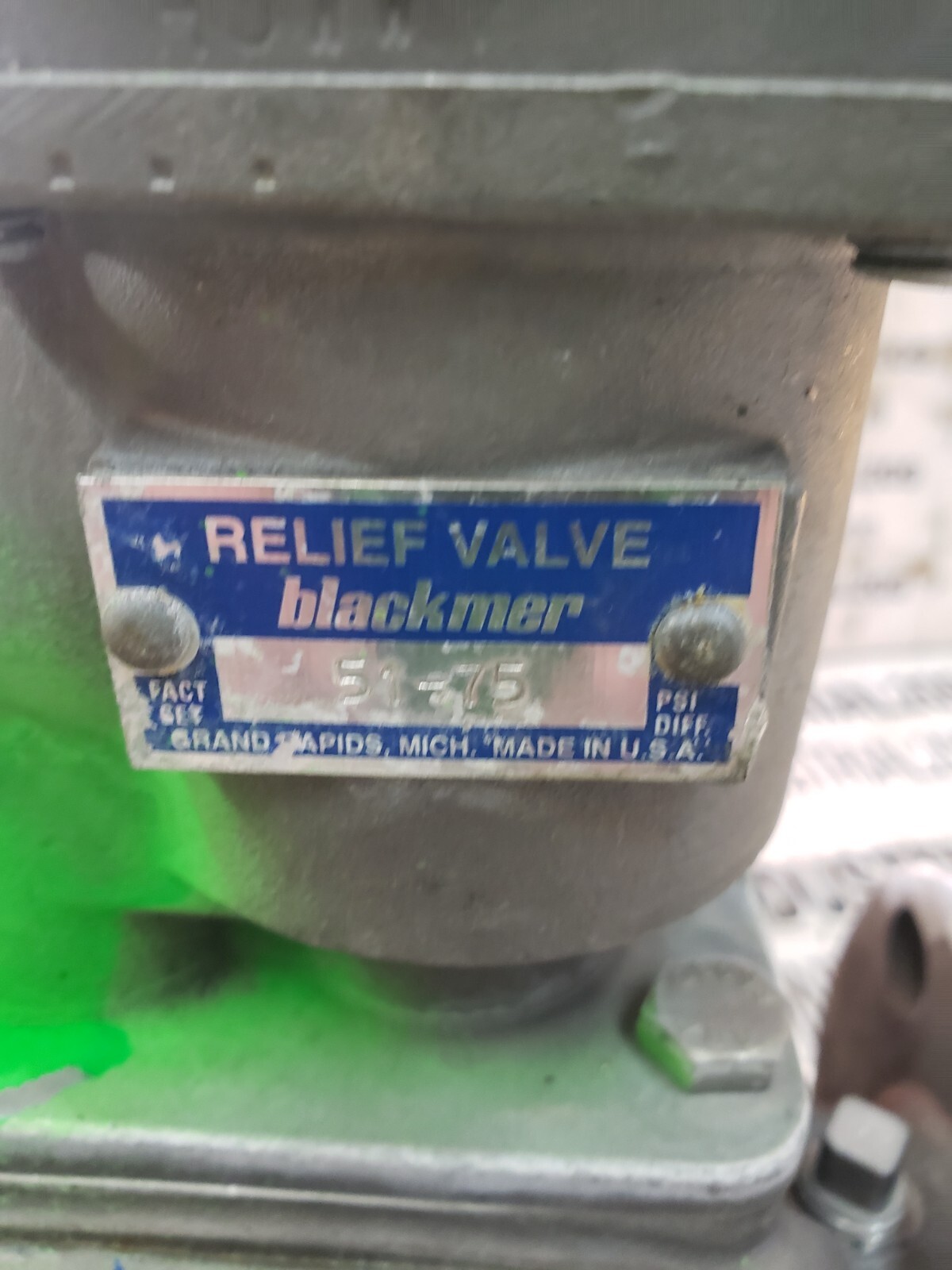 BLACKMER PUMP W/RELIEF VALVE SIZE 1 1/2