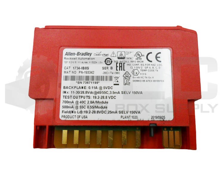 ALLEN BRADLEY 1734-IB8S /B SAFETY SINK INPUT 24VDC *QTY AVAILABLE*