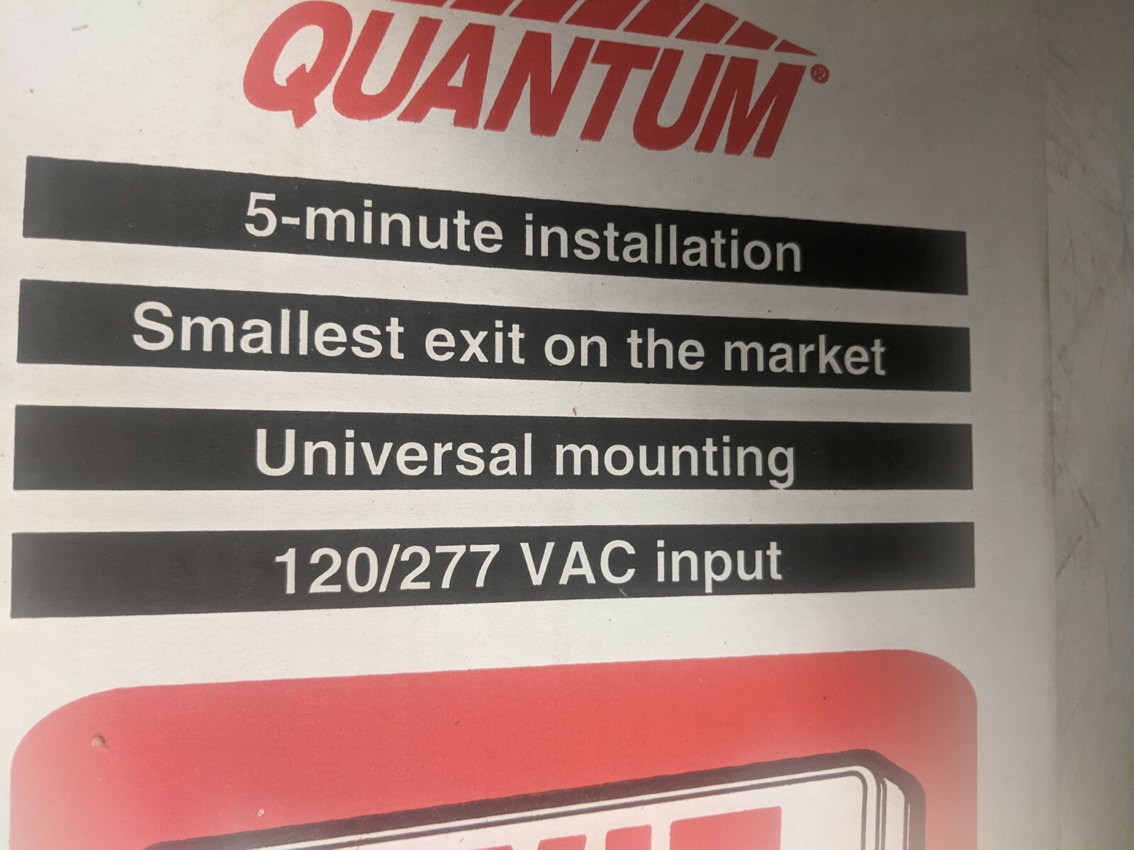 Lithonia Quantum Quick Mount 120/277VAC Exit Sign