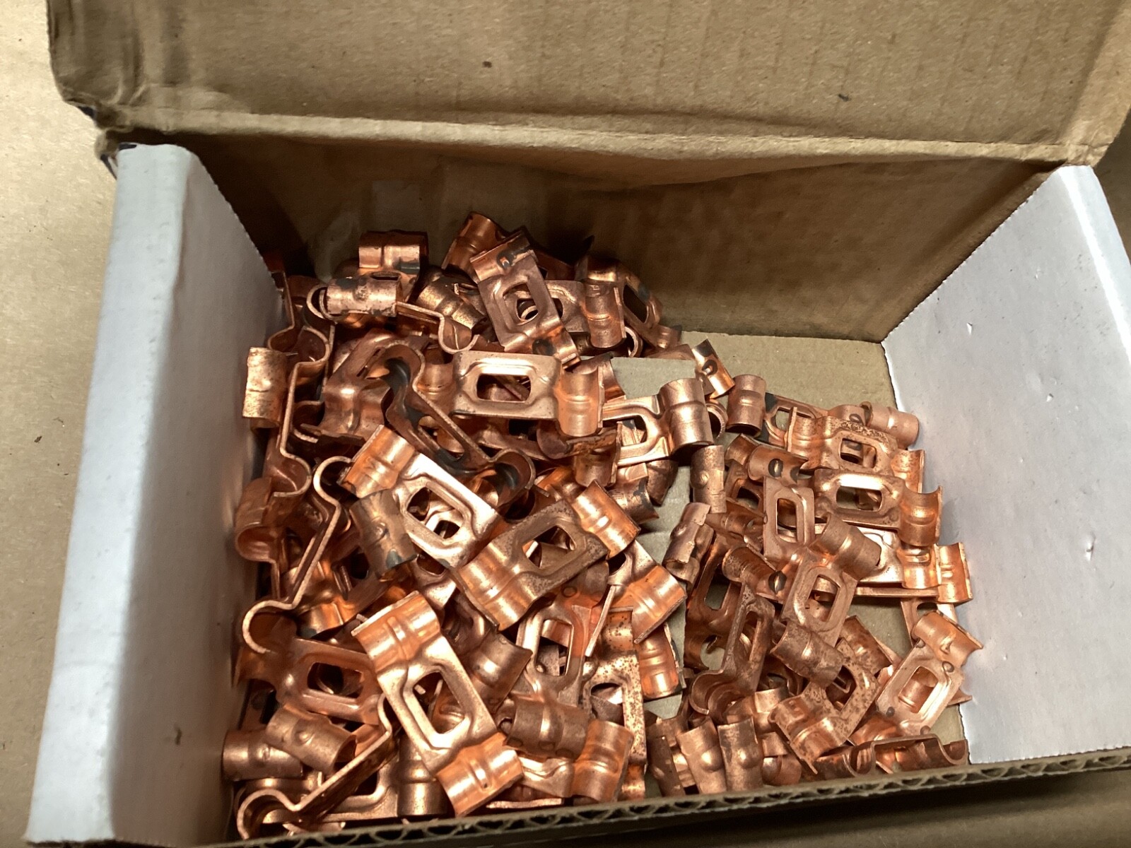 (QTY 100) Minerallac 300SC SLOTTED DUPLEX JIFFY CLIP COPPER PLATE #100G135*CO