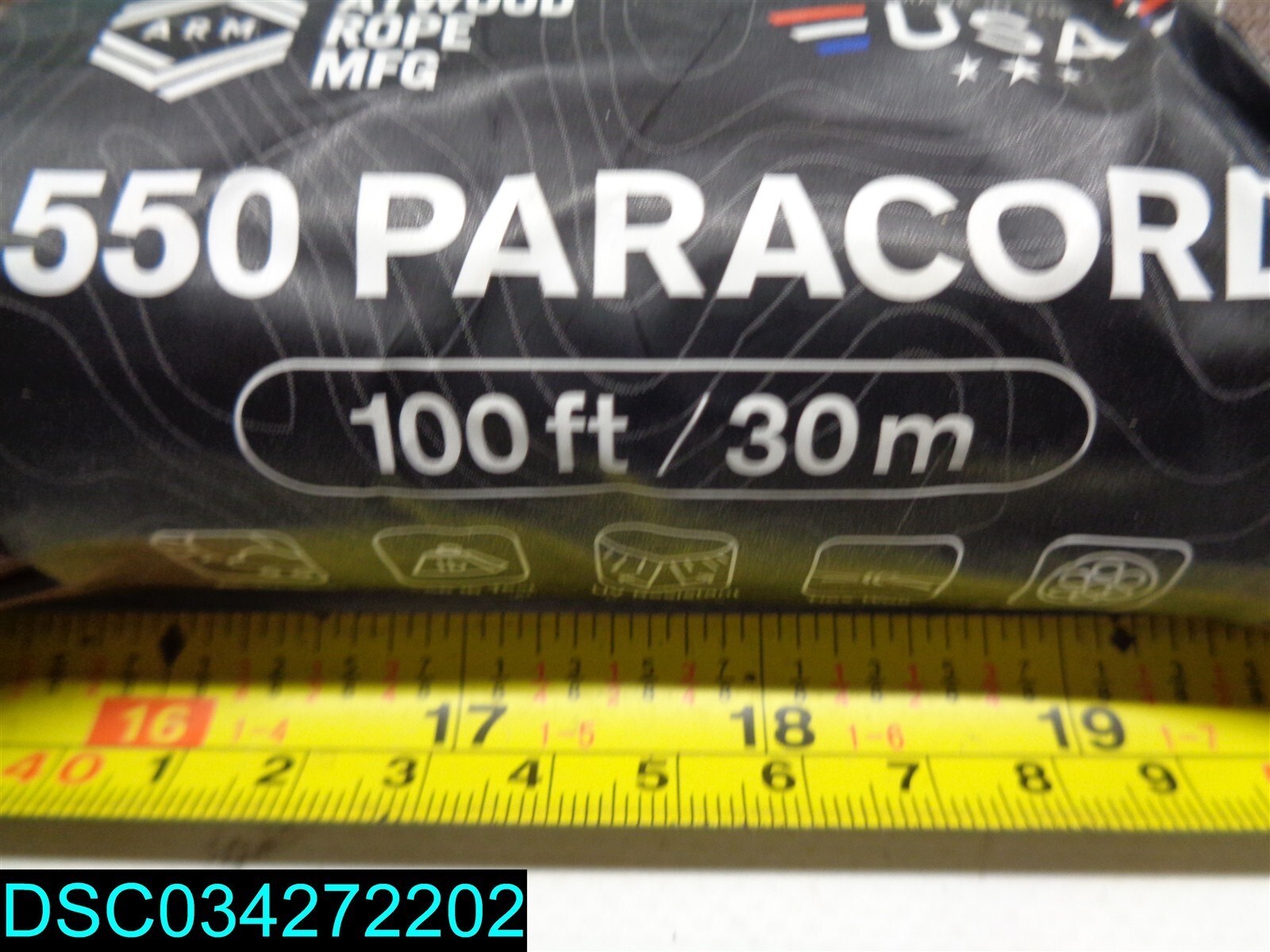 QTY=3: 100′ 550 Paracord 3 Mil Strand Parachute Cord Brown And Teal